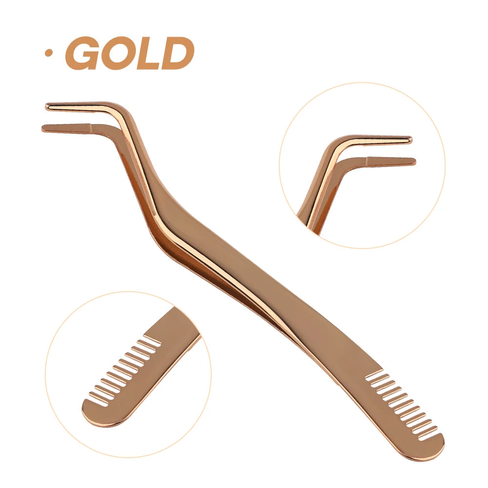 Pince à extensions de cils en acier inoxydable