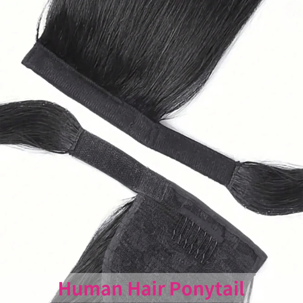 Extension Ponytail lisse en cheveux humains
