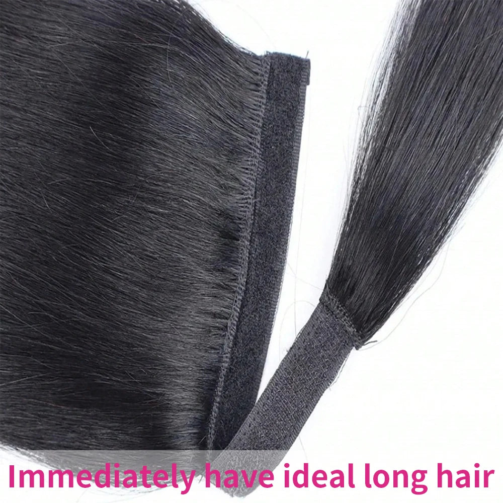 Extension Ponytail lisse en cheveux humains
