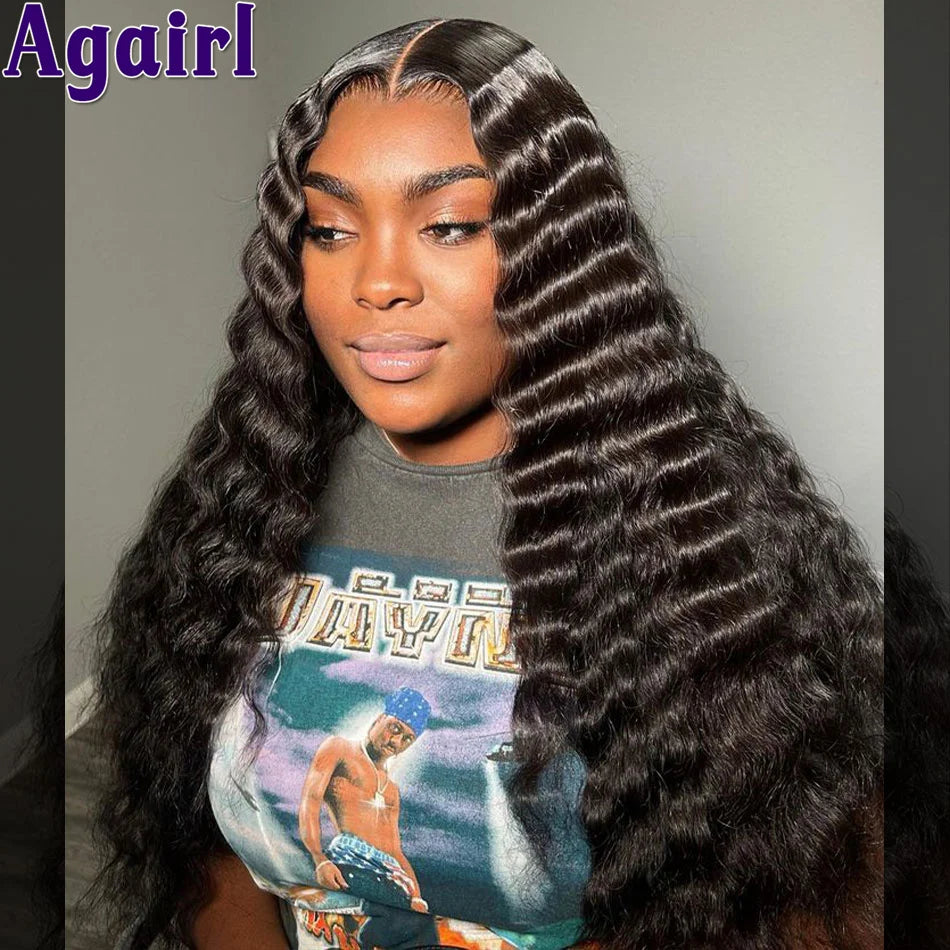 Perruque Lace Frontal Bleu Marine ,100 % Cheveux humain