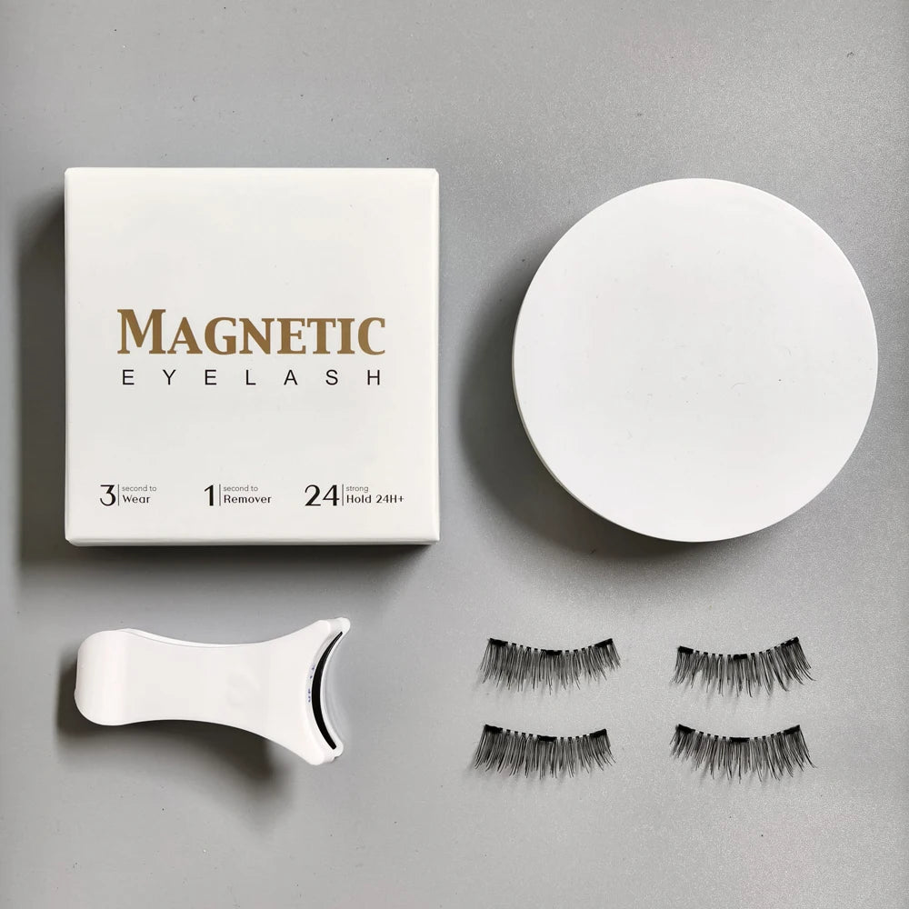 Magnetic False Eyelash Kit – Glue-Free, Reusable with Built-in Mirror | Yeirnuo Luxury Box