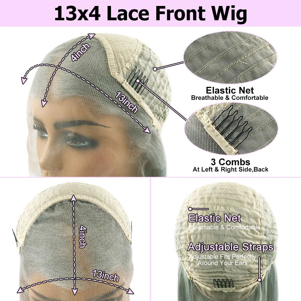 Perruque grise ,100 % Cheveux humain ￼