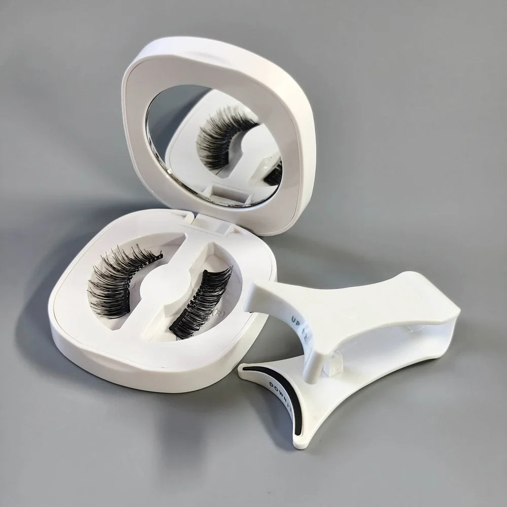 Magnetic False Eyelash Kit – Glue-Free, Reusable with Built-in Mirror | Yeirnuo Luxury Box
