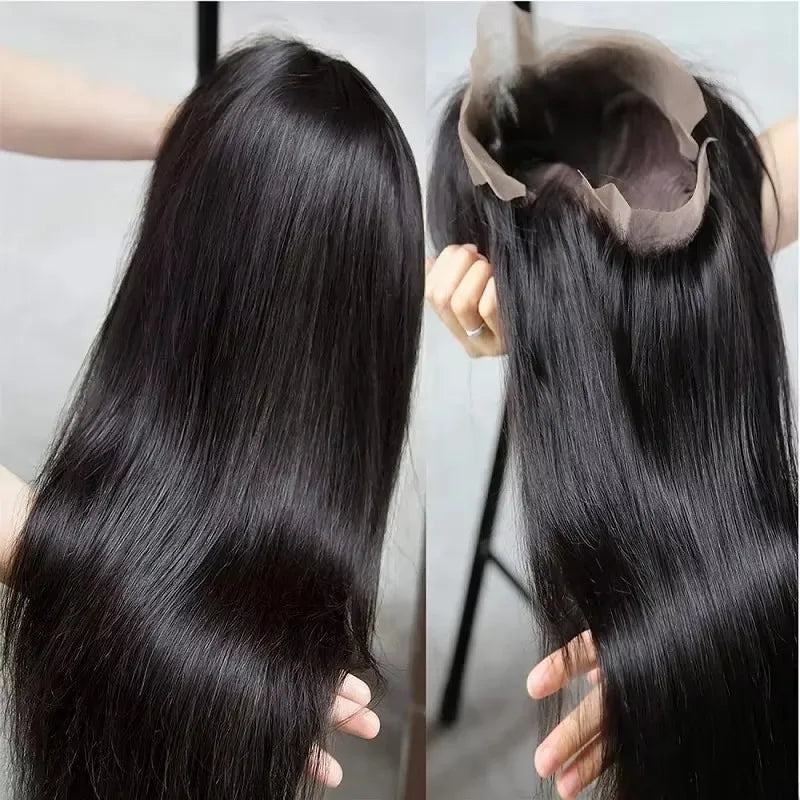 Perruque HD 13x6 en cheveux humains – Densité 300 % – Sans colle (Glueless)